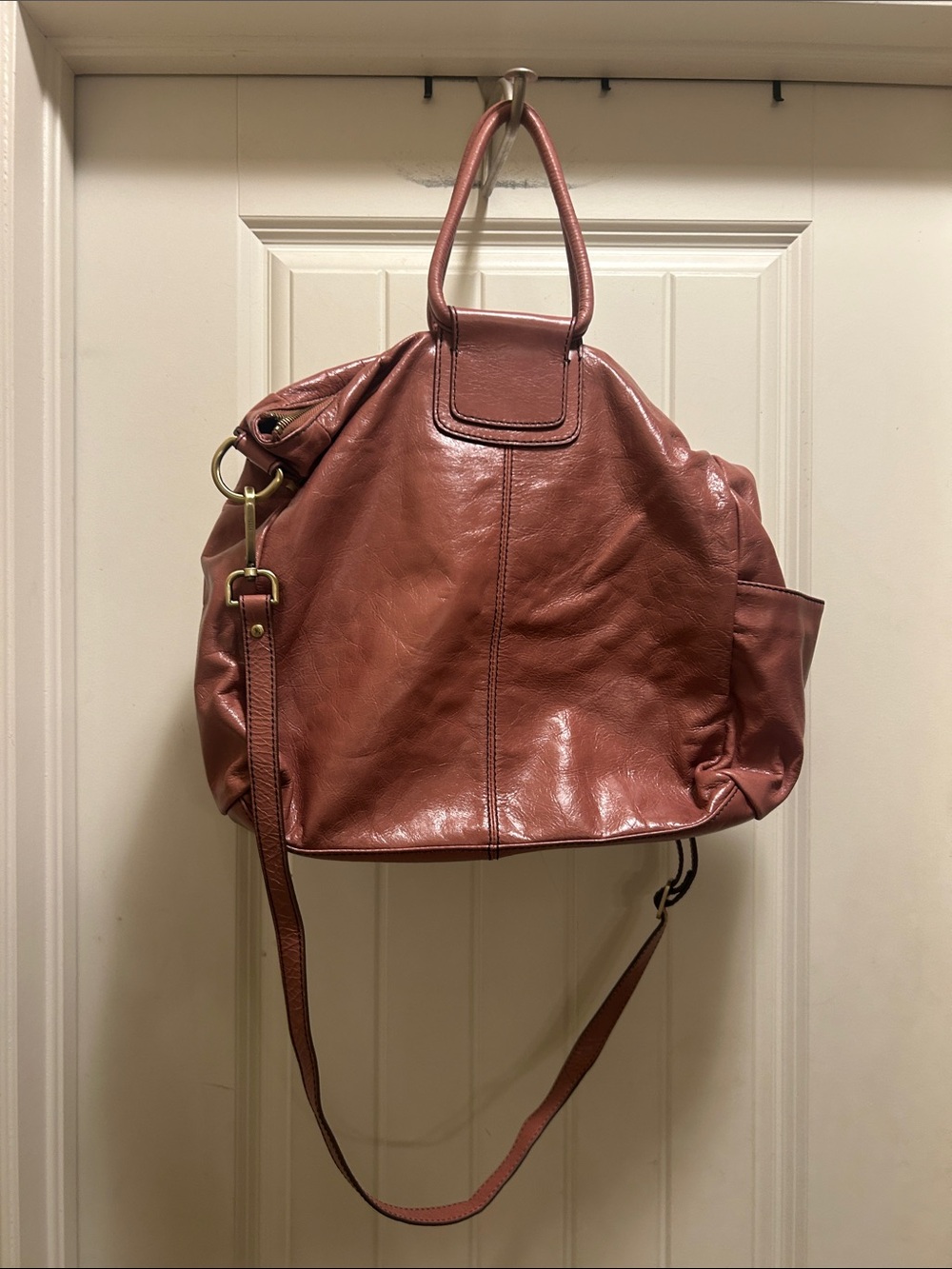 HOBO Leather Sheila Tote Shoulder Bag in Dusty Rose